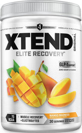 Xtend envase frontal Mango Madness mostrando diseño y cantidad de porciones