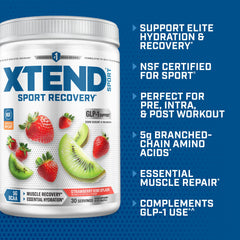 Xtend primer plano del polvo Strawberry Kiwi para mezcla fácil