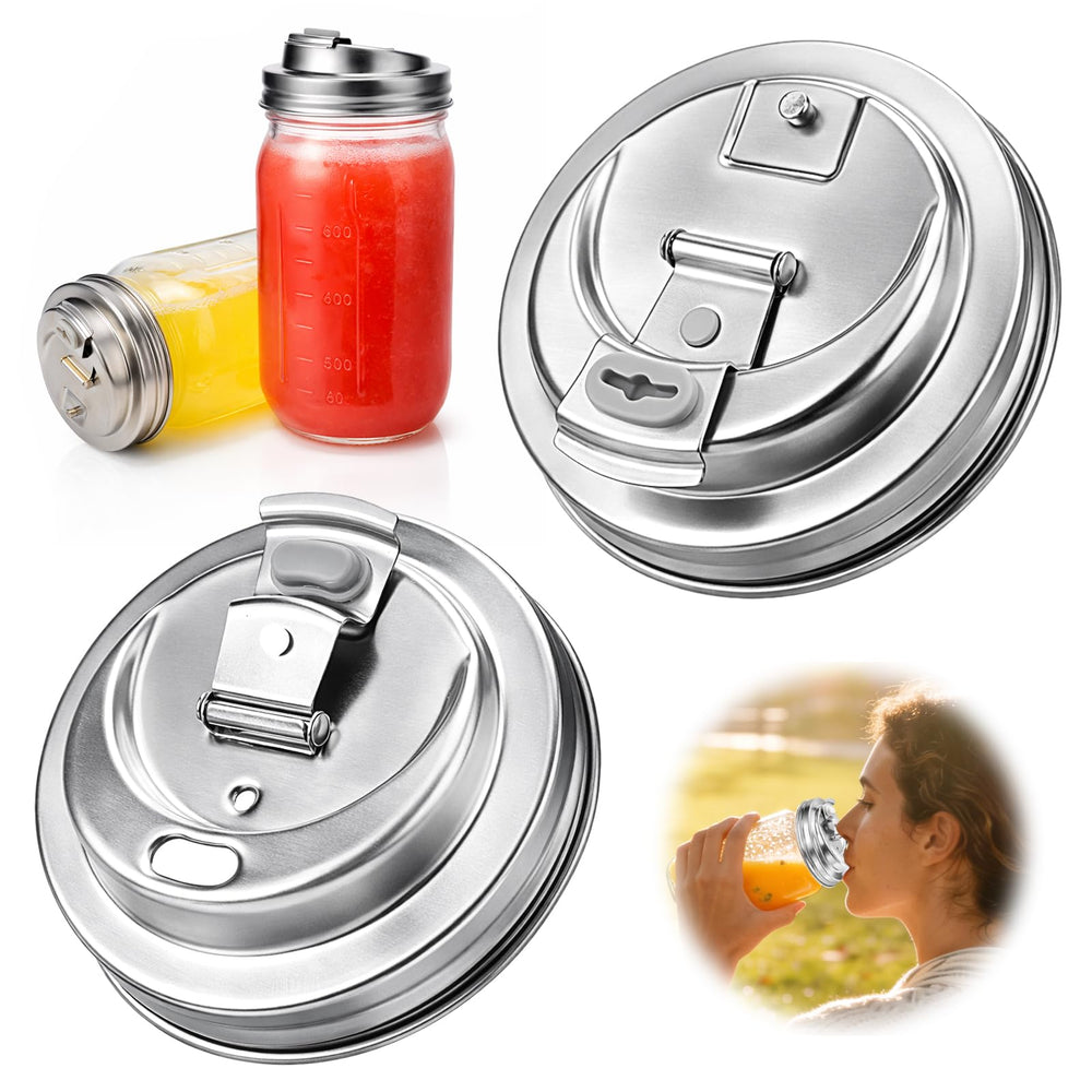 XUNWKONGG tapa frontal en mason jar mostrando ajuste seguro