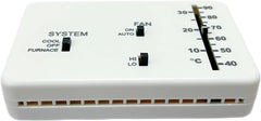 XZHJJF termostato RV frontal blanco mostrando modos y control, mejora el confort