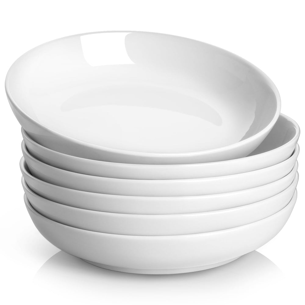 Y YHY cuenco frontal blanco mostrando su diseño amplio y elegante