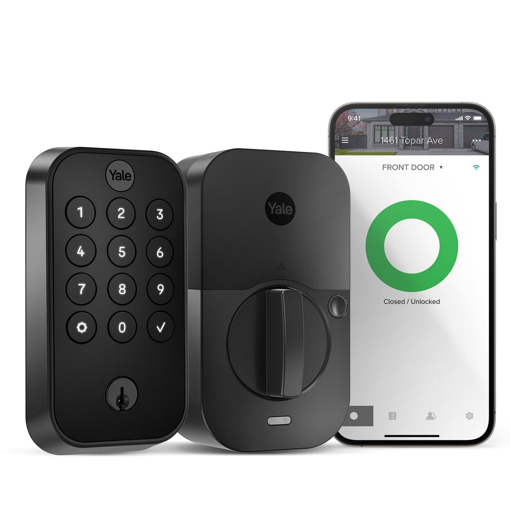 Yale Assure Lock 2 frontal mostrando teclado y acabado, accesos sin llave