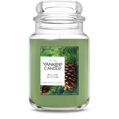 Yankee Candle tarro frontal mostrando diseño y tamaño, aroma duradero