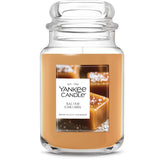 Yankee Candle tarro frontal Salted Caramel mostrando diseño y atractivo