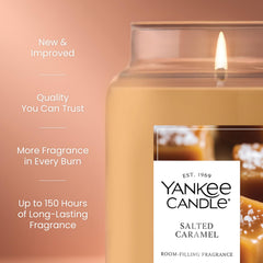 Yankee Candle textura de cera Salted Caramel resaltando calidad