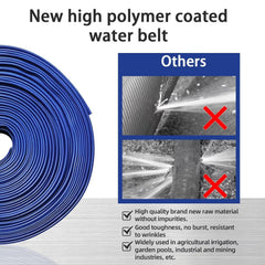 YASHINE rolled lay-flat hose demonstrating compact storage advantage