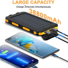 YELOMIN primer plano del panel solar destacando carga auxiliar bajo luz