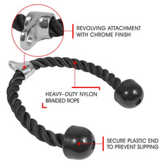 Yes4All detalle del trenzado de nylon mostrando resistencia