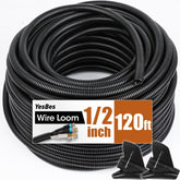 YesBes tubo frontal negro mostrando longitud y forma, organiza cables fácilmente