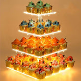 YestBuy soporte frontal mostrando hasta 50 cupcakes con aspecto profesional