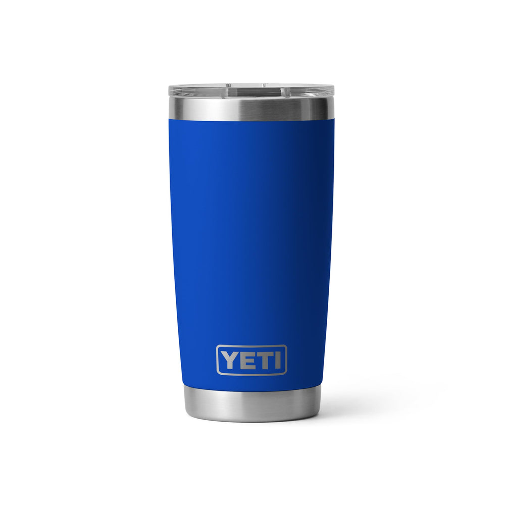 YETI Rambler 20 oz vista frontal con color Royal Blue y acabado durable