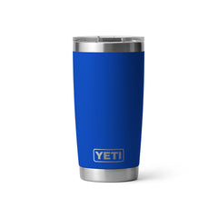 YETI Rambler 20 oz vista frontal con color Royal Blue y acabado durable