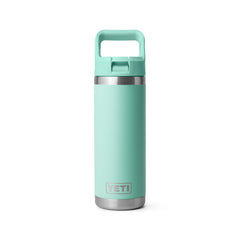 YETI Rambler frontal en color seafoam mostrando diseño y capacidad