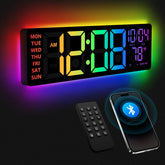 YISILE vista frontal del reloj LED 16 pulgadas, gran legibilidad