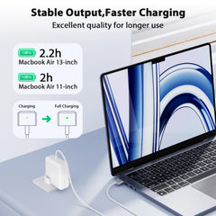 YKEJCLD vista lateral del cable y adaptador, construcción sólida para uso diario