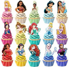 Yoimckay toppers princesa vista frontal con colores vivos y detalle nítido