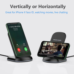 Yootech en uso vertical con teléfono para videollamadas y carga estable