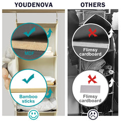 YOUDENOVA bolsillos laterales en tela no tejida para accesorios y fácil acceso