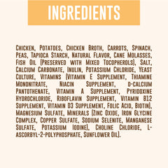 Your Pet's Kitchen trozos de papa, zanahoria y guisantes visibles y nutritivos