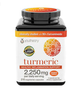 Youtheory envase frontal mostrando 210 cápsulas vegetales y beneficios de absorción