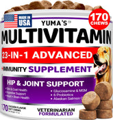 YUMA'S bote frontal 170 masticables mostrando presentación y cantidad para confianza
