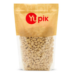 Yupik empaque frontal 2.2 lb mostrando almendras blanqueadas y sin sal