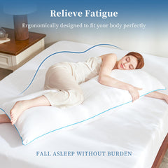 YZ HOME almohada extendida en cama demostrando apoyo integral