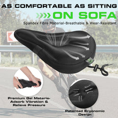 Zacro funda instalada en bicicleta Peloton para mayor confort