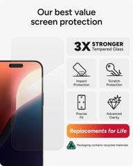 ZAGG Glass+ detalle de la textura que ofrece tacto suave y preciso