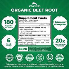 Zazzee etiqueta con sello USDA Organic que muestra certificación confiable