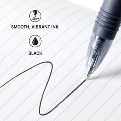 Zebra Pen clip metálico sujetando el bolígrafo para transporte seguro