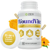 Zen Nutrients frasco adelante mostrando etiqueta y marca, comunica confianza
