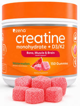 Zena Nutrition frente del envase muestra 150 gomitas sandía y conveniencia