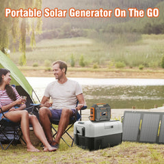 ZeroKor 60W solar panel folded for compact storage, convenient carry benefit