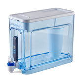 ZeroWater dispensador frontal mostrando capacidad y diseño práctico