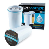 ZeroWater filtro frontal del pack mostrando diseño y compatibilidad para agua más pura