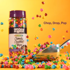 Zestix detalle primer plano de chips crujientes y centro de chocolate