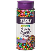 Zestix frente del envase mostrando botella resellable y colores vibrantes