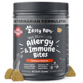 Envase frontal Zesty Paws Vet Strength 90 ct mostrando la marca y cantidad, facilita identificación rápida