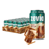 Zevia can front packaging showing brand and zero sugar benefit