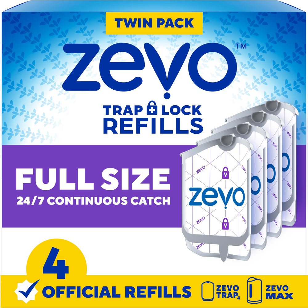 ZEVO empaque frontal del kit de 4 cartuchos, reposición fácil