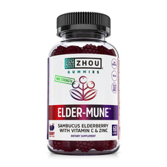 ZHOU frasco Elder-Mune en primer plano mostrando el diseño y cantidad
