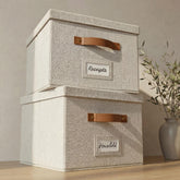 ZICOTO vista frontal del set de 2 cajas organizadoras elegante y funcional
