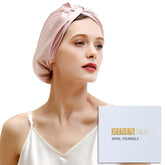 ZIMASILK gorro de seda frontal mostrando diseño y acabado lujoso