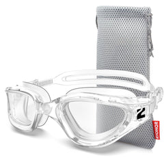 ZIONOR G1 vista frontal del embalaje mostrando diseño y lentes espejadas, beneficio claridad