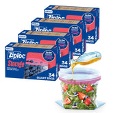 Ziploc frente de caja 136 unidades mostrando ahorro y cantidad