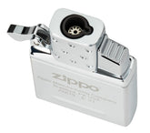 Zippo inserto 65826 frente cromado mostrando diseño y ajuste rápido