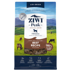 ZIWI paquete frontal Beef mostrando diseño y beneficio de proteína alta