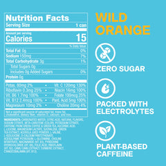 ZOA pack de 12 latas Wild Orange ideal para almacenamiento y conveniencia