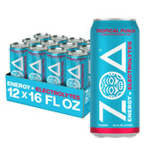ZOA lata frontal muestra diseño atractivo y energía sin azúcar